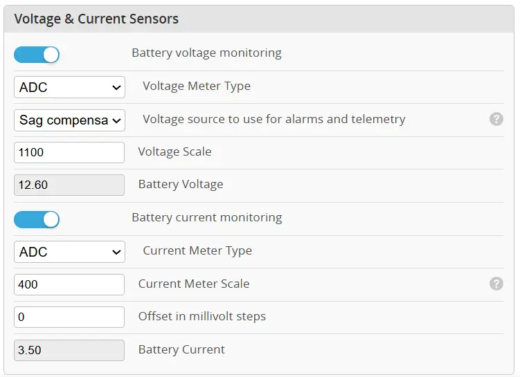 Voltage and Current Sensors: типы измерителей, масштабы и текущие показания